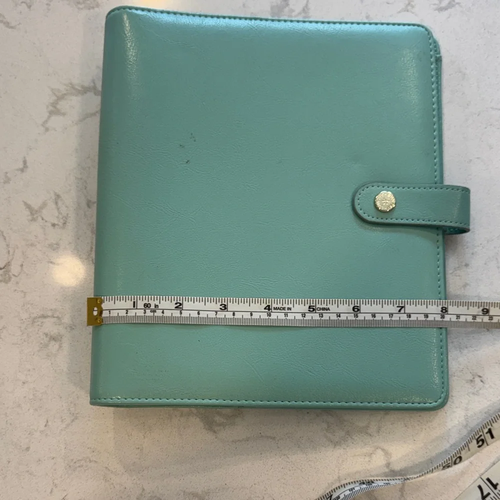 Carpe Diem Faux Leather Teal Planner Agenda Organizer Binder A5
